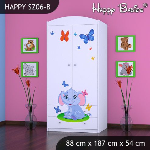 Dětská skříň Happy Babies Různé motivy Z06B - obrázek 1