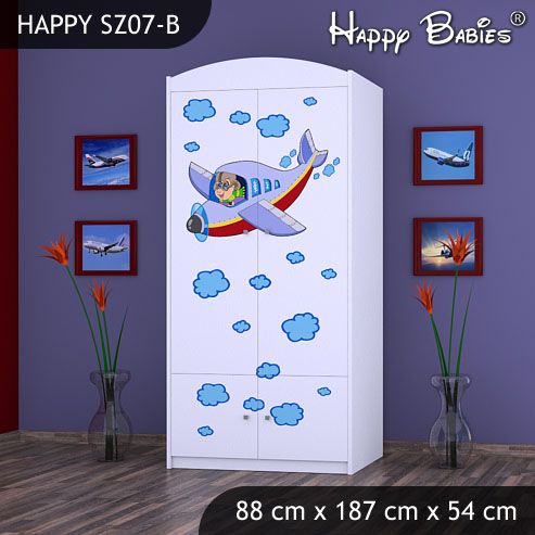 Dětská skříň Happy Babies Různé motivy Z07B - obrázek 1