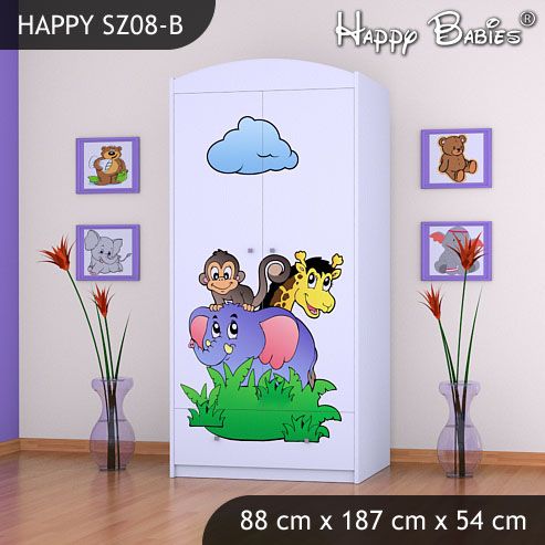 Dětská skříň Happy Babies Různé motivy Z08B - obrázek 1