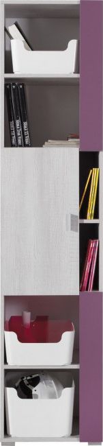Regál Meblar Next NX6 - bělená borovice /viola 195x45x40 - obrázek 1