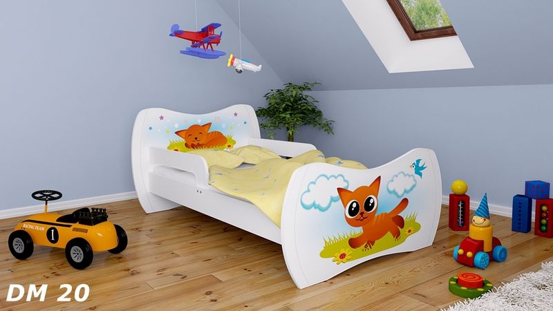 Dětská postel Dream Bílá vzor 20 160x80 - obrázek 1