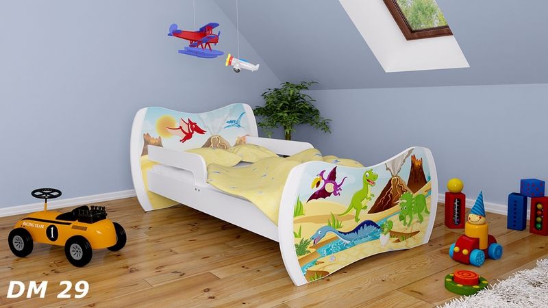 Dětská postel Dream Bílá vzor 29 180x90 - obrázek 1