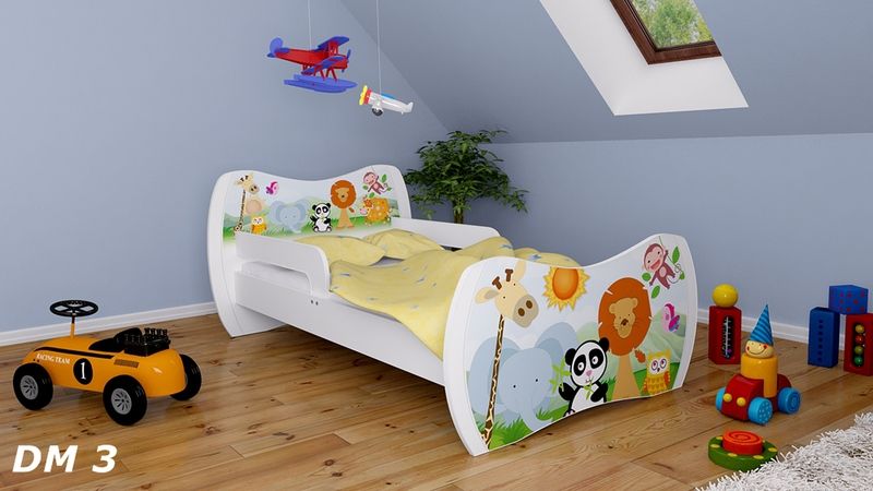 Dětská postel Dream Bílá vzor 03 180x90 - obrázek 1