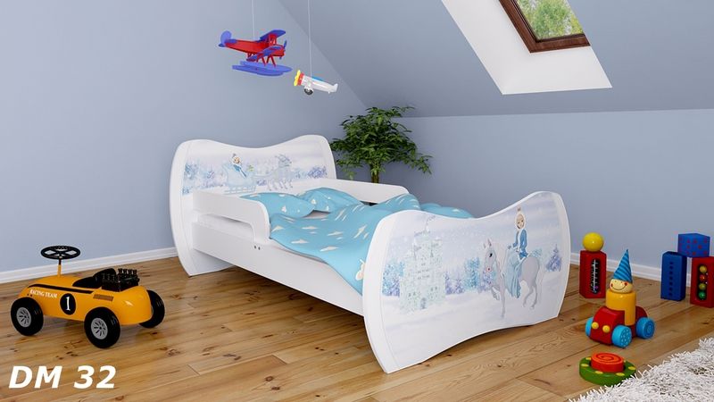 Dětská postel Dream Bílá vzor 32 180x90 - obrázek 1
