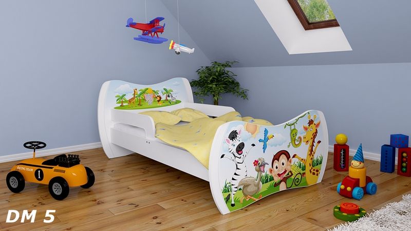 Dětská postel Dream Bílá vzor 05 160x80 - obrázek 1