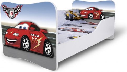Dětská postel Adam Bílá Auto závodní 180x80 - obrázek 1