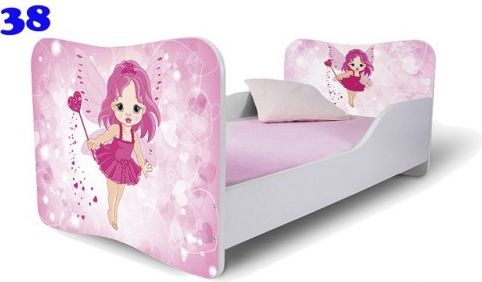 Dětská postel Adam Bílá víla růžová 160x80 - obrázek 1