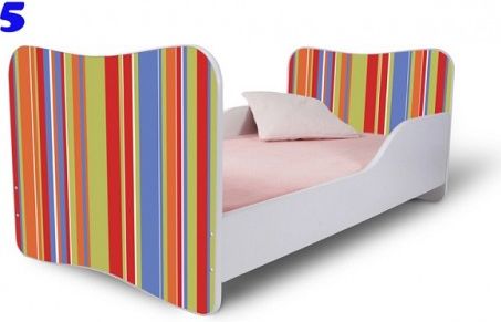 Dětská postel Adam Blá pruhovaná 160x80 - obrázek 1