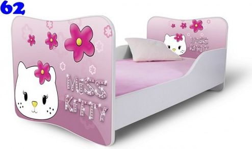 Dětská postel Adam Bílá miss Kitty růžová 160x80 - obrázek 1