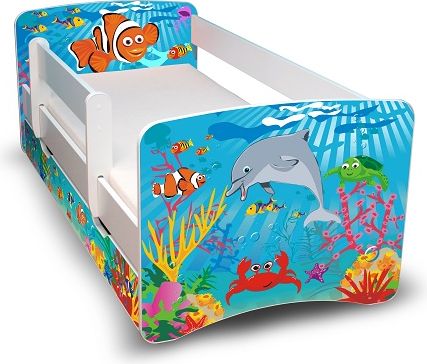 Postel Fililp Bílá s bočnicí Nemo 160x90 - obrázek 1