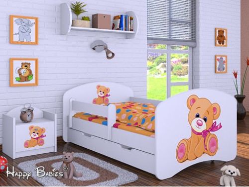 Dětská postel Happy Babies Duo Bílá s přistýlkou 01 180x90 - obrázek 1