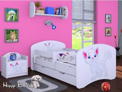Dětská postel Happy Babies Duo Bílá s přistýlkou 06 180x90 - obrázek 1
