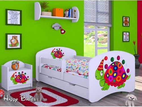 Dětská postel Happy Babies Duo Bílá s přistýlkou 09 180x90 - obrázek 1