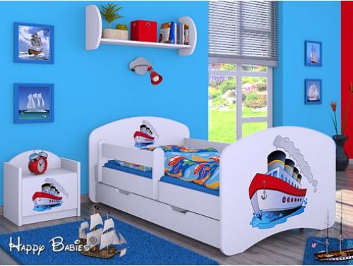 Dětská postel Happy Babies Duo Bílá s přistýlkou 21 180x90 - obrázek 1