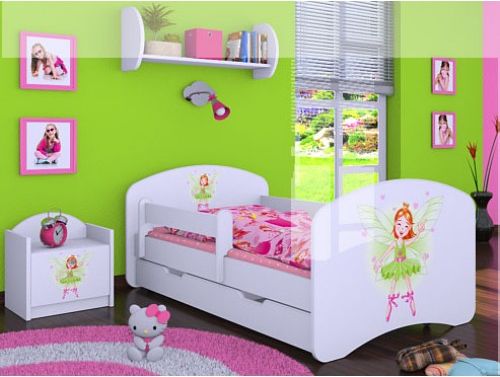 Dětská postel Happy Babies Duo Bílá s přistýlkou 27 180x90 - obrázek 1