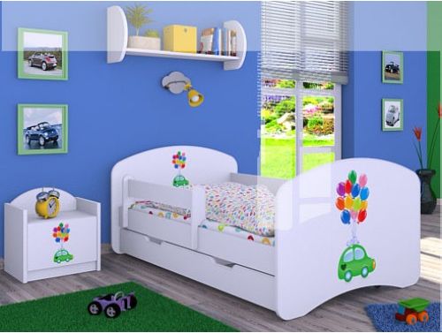 Dětská postel Happy Babies Duo Bílá s přistýlkou 30 180x90 - obrázek 1