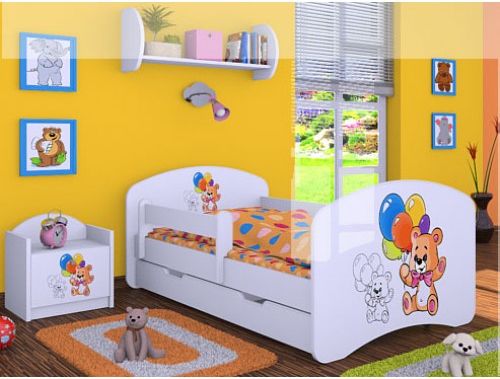 Dětská postel Happy Babies Duo Bílá s přistýlkou 12 200X90 - obrázek 1