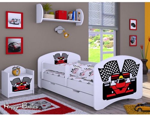 Dětská postel Happy Babies Duo Bílá s přistýlkou 37 200X90 - obrázek 1