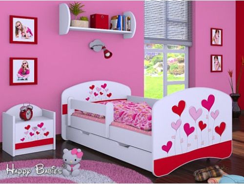 Dětská postel Happy Babies Duo Bílá s přistýlkou 40 180x90 - obrázek 1