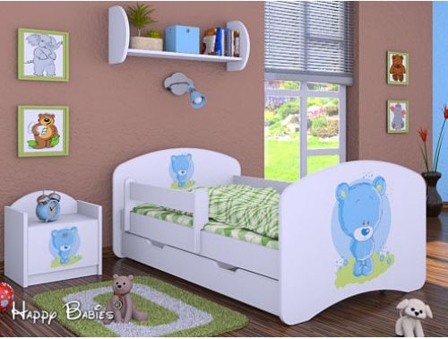 Dětská postel Happy Babies Duo Bílá s přistýlkou 48 180x90 - obrázek 1
