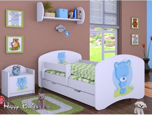 Dětská postel Happy Babies Duo Bílá s přistýlkou 48 200X90 - obrázek 1