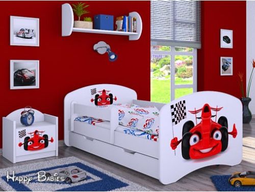 Dětská postel Happy Babies Duo Bílá s přistýlkou 54 180x90 - obrázek 1