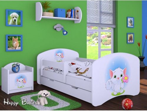 Dětská postel Happy Babies Duo Bílá s přistýlkou 58 200X90 - obrázek 1