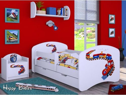 Dětská postel Happy Babies Duo Bílá s přistýlkou 66 180x90 - obrázek 1
