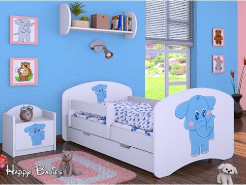 Dětská postel Happy Babies Duo Bílá s přistýlkou 70 180x90 - obrázek 1