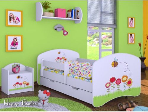 Dětská postel Happy Babies Duo Bílá s přistýlkou 72 180x90 - obrázek 1