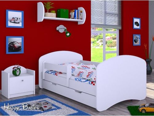 Dětská postel Happy Babies Duo Bílá s přistýlkou 77 200X90 - obrázek 1