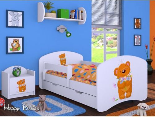 Dětská postel Happy Babies Duo Bílá s přistýlkou 82 200X90 - obrázek 1