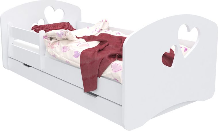 Dětská postel Design Srdce s úložným prostorem 140x70 - obrázek 1