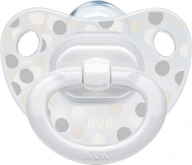 Šidítko NUK Happy Days 18+ m růžovo bílý BOX, Bílá, 18+ m - obrázek 1