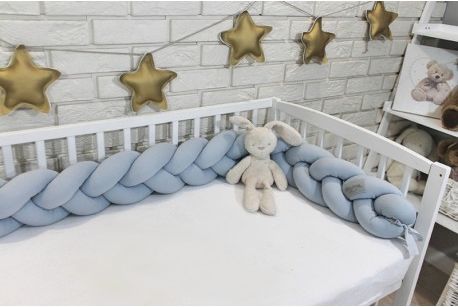 Mantinel Baby Nellys pletený cop - šedý - obrázek 1