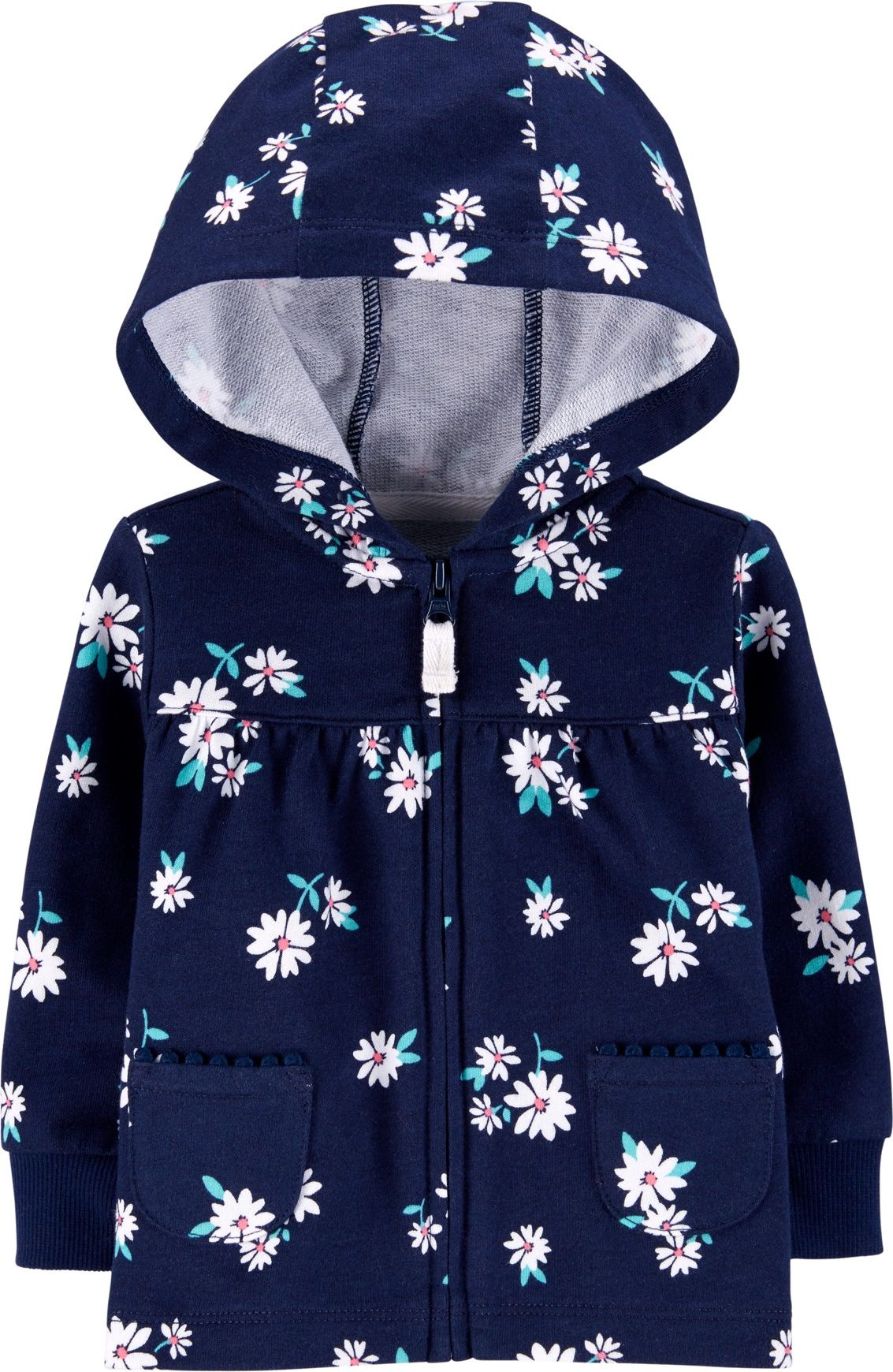 CARTER'S Mikina na zip s kapucí Flowers dívka 12 m/vel. 80 - obrázek 1