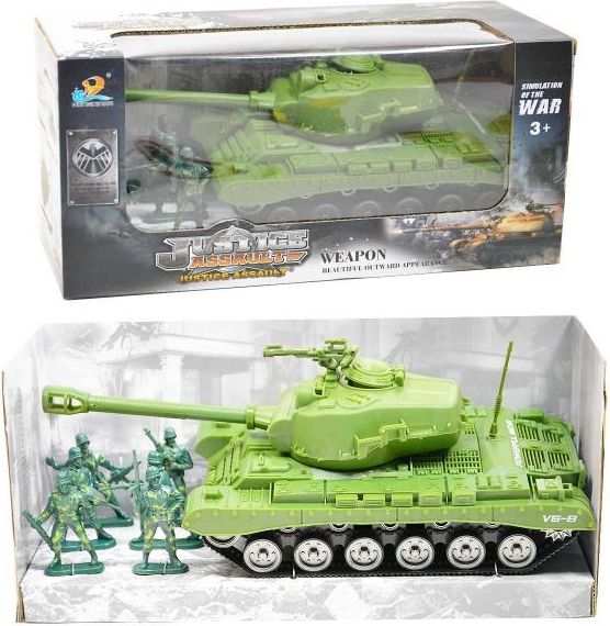 Vojenský tank na setrvačník se 6 vojáky - obrázek 1