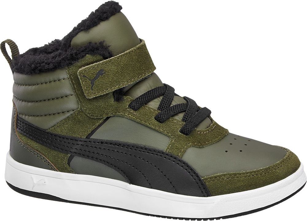 Deichmann - Puma Zelené kotníkové tenisky na suchý zip Puma Rebound 32 zelená - obrázek 1