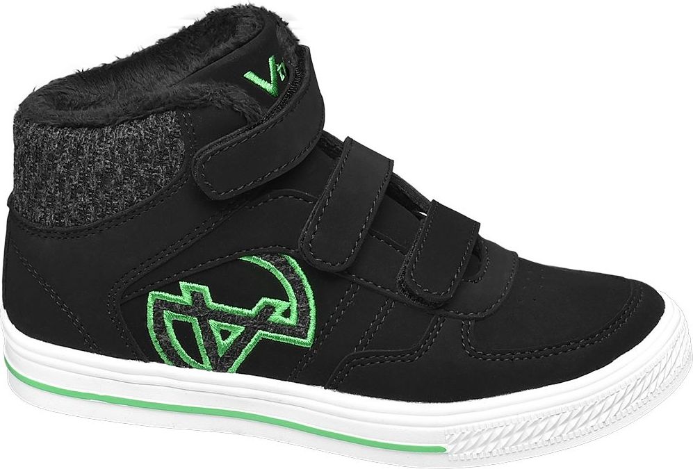 Deichmann - Vty Černé kotníkové tenisky na suchý zip Vty 31 černá - obrázek 1