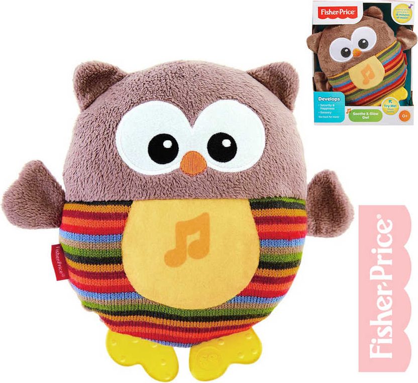 FISHER PRICE Sovička plyšový usínáček kousátko pro miminko Světlo - obrázek 1