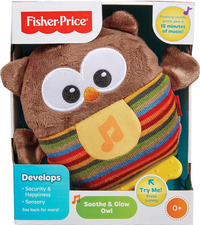 FISHER PRICE Sovička plyšový usínáček kousátko pro miminko Světlo - obrázek 2