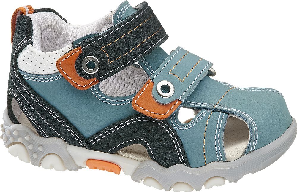 Deichmann - Bobbi-Shoes Kožené sandály s pevnou patou 22 modrá - obrázek 1