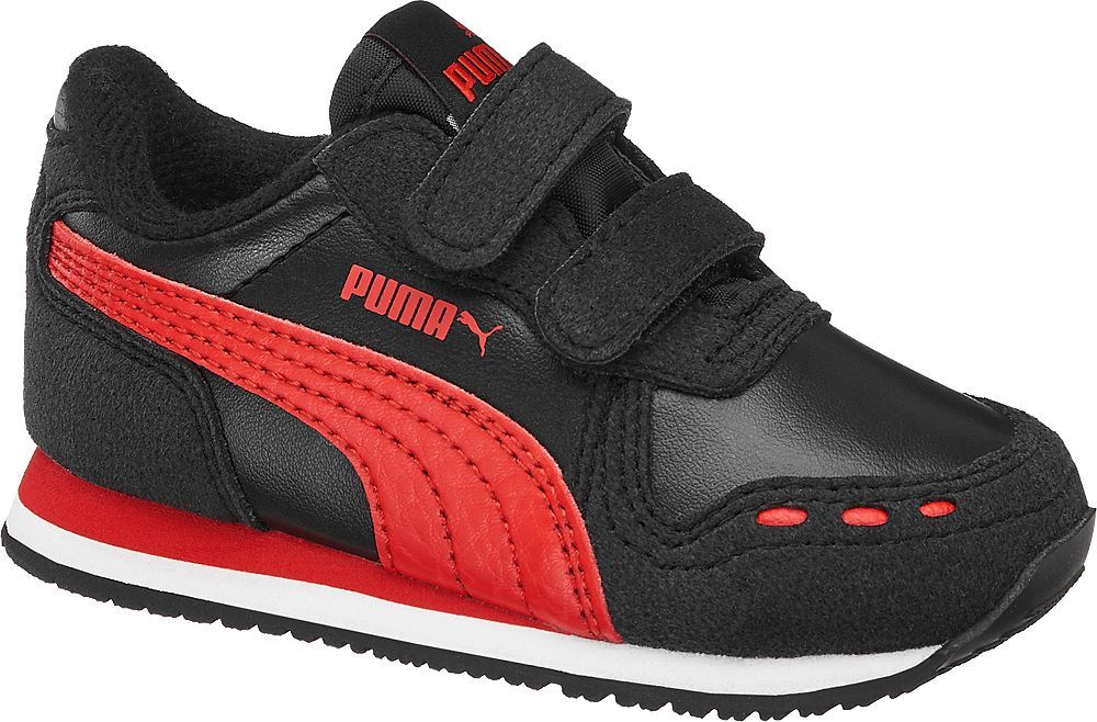 Deichmann - Puma Černé dětské tenisky na suchý zip Cabana Racer Sl V Inf 25 černá - obrázek 1
