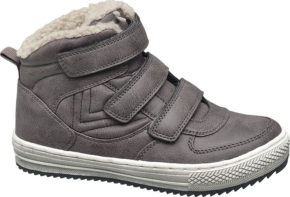 Deichmann - Venice Šedé kotníkové tenisky na suchý zip Venice 35 šedá - obrázek 1