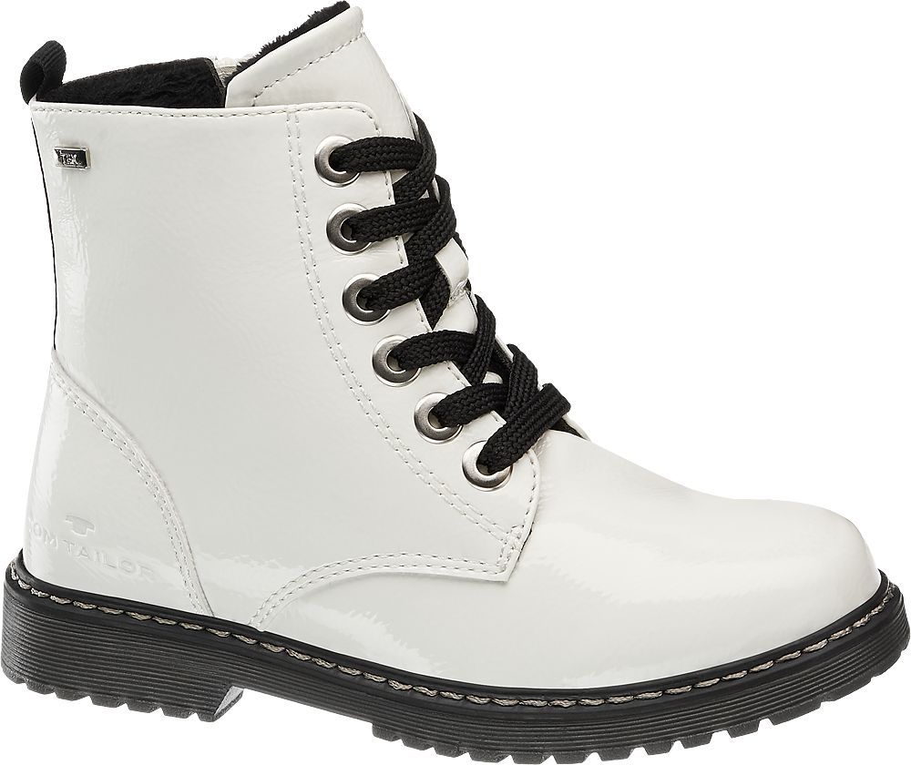 Deichmann - Tom Tailor Bílá kotníková obuv Tom Tailor se zipem s TEX membránou 33 bílá - obrázek 1
