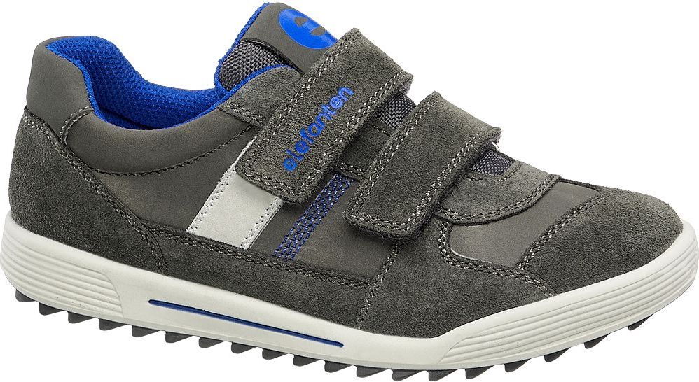 Deichmann - Elefanten Šedé kožené tenisky na suchý zip Elefanten 31 šedá - obrázek 1