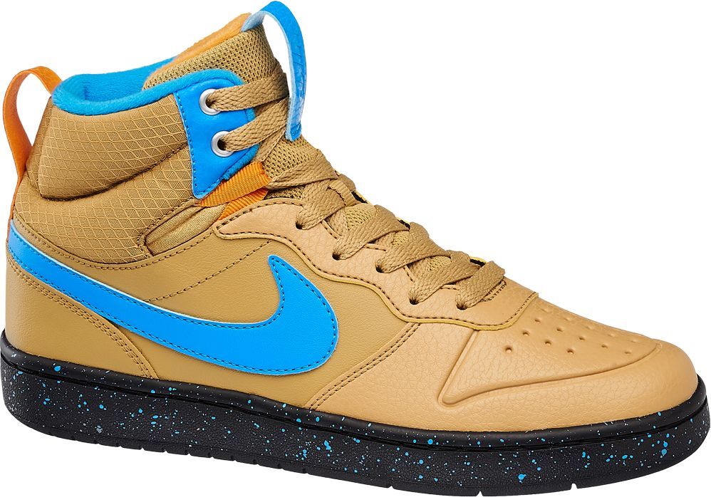 Deichmann - NIKE Světle hnědé kotníkové tenisky Nike Court Borough Mid 34 světle hnědá - obrázek 1