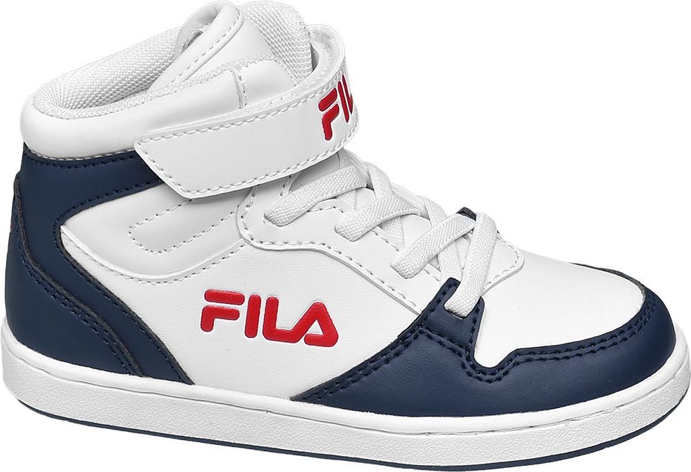 Deichmann - Fila Modro-bílé kotníkové tenisky na suchý zip Fila 26 bílo-modrá - obrázek 1