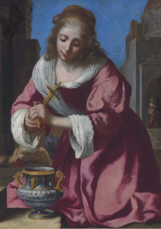Grafika Puzzle 1000 dílků Vermeer Johannes : Sainte Praxède, 1655 - obrázek 1