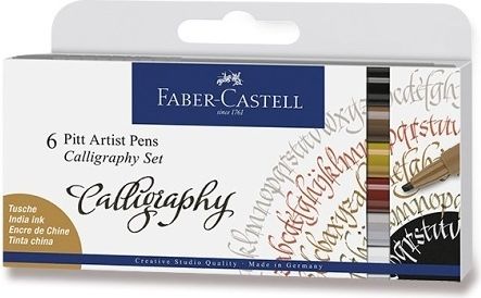 Faber-Castell Popisovač Pitt Artist Pen Calligraphy 6 kusů 6750 - obrázek 1